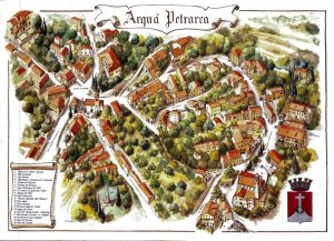 Mappa di Arquà Petrarca uno dei borghi più belli d'Italia